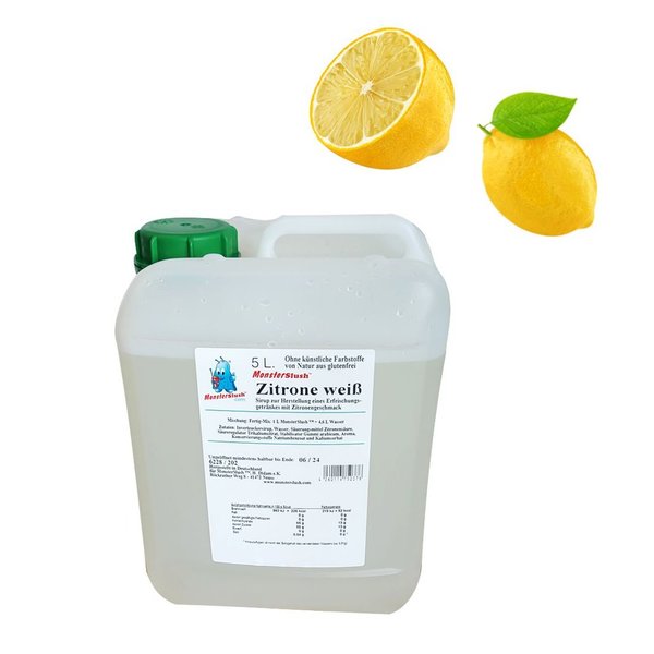 Zitrone weiß - Slush Eis Fertigmix Grün (5 Ltr.)